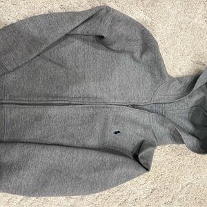 Gray Zip-Up Hoodie with pants